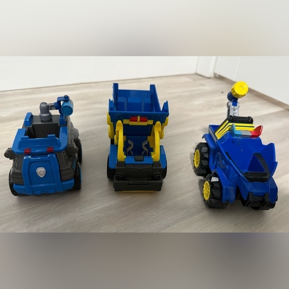 Rubble Crew Bark Yard Deluxe Dump Truck, PAW PATROL CHASE MISSION, set of 3